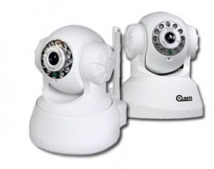 2x IP Camera - Viewcam - Draadloze internet camera - HD - Infrarood - NIP-20(OZX) Wit